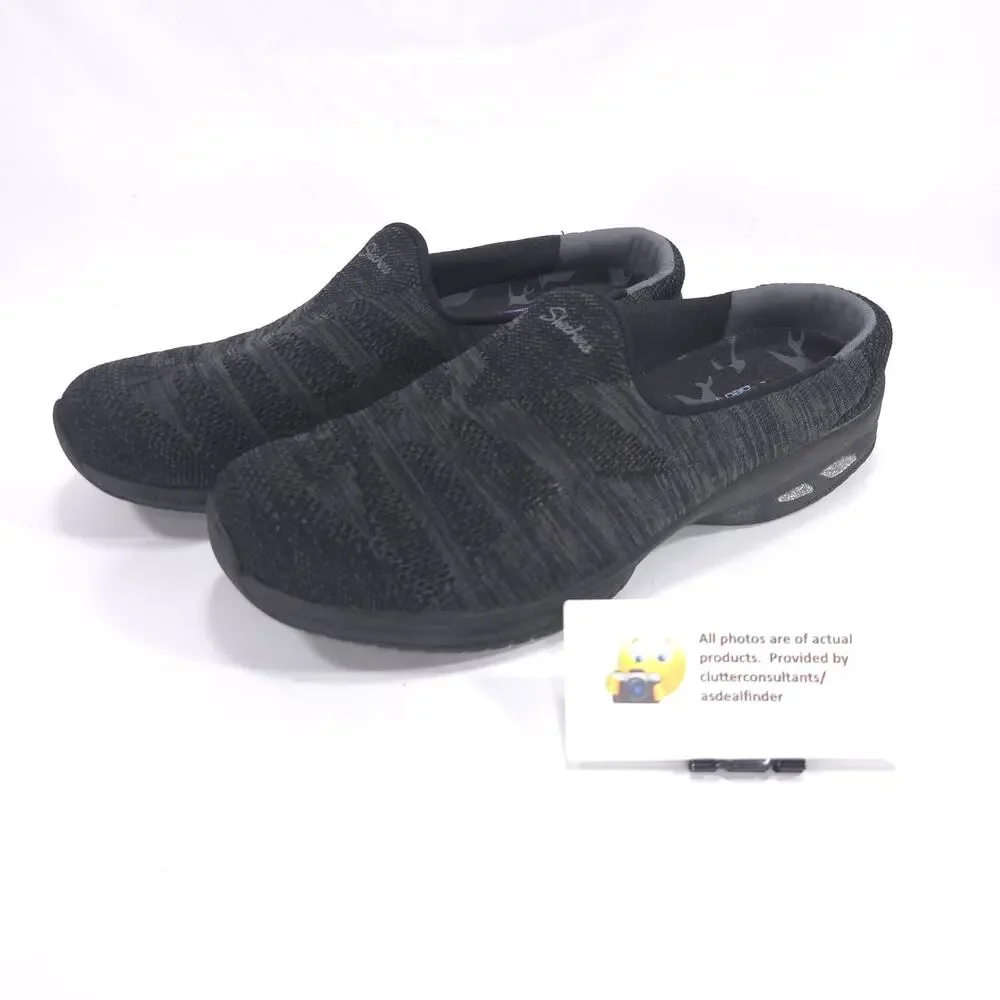 Skechers Relaxed Fit Slip On Walking Shoe Womens Size 7.5 44915 Black